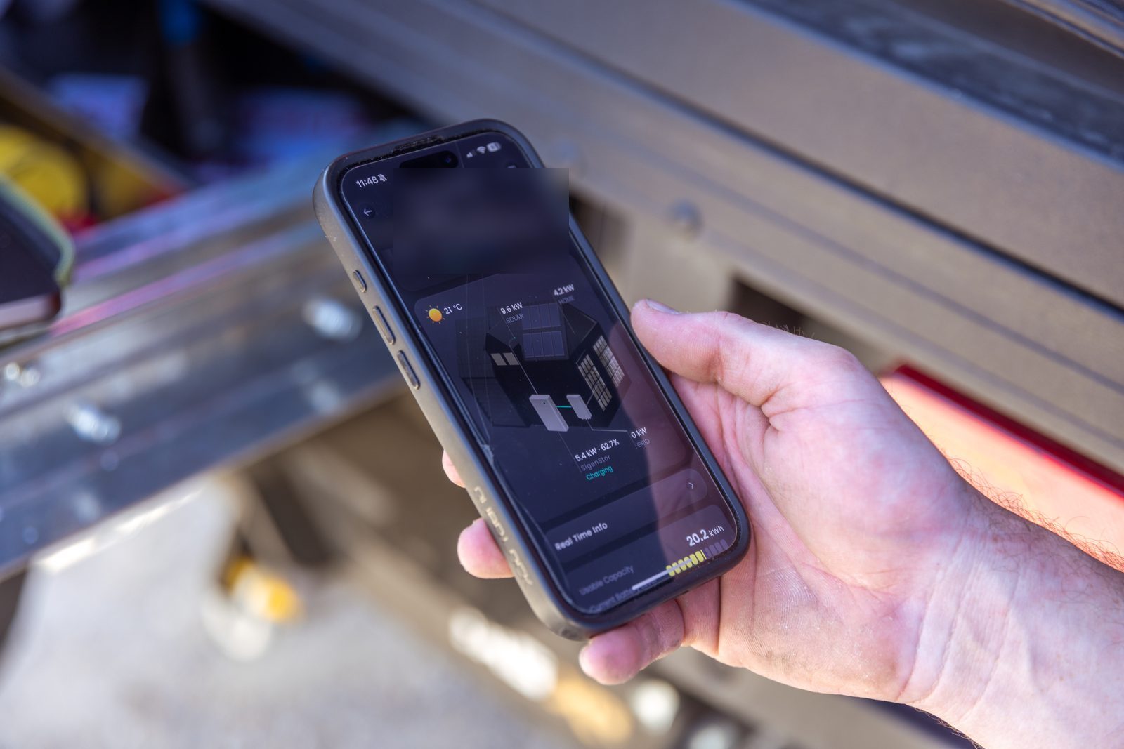 A phone in someone's hand