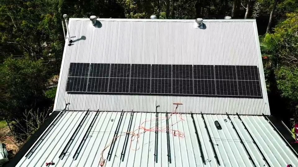 Still from a brand film: Solar installer