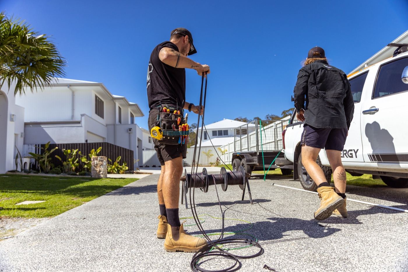 On-site photography shoot for an Australian trade business
